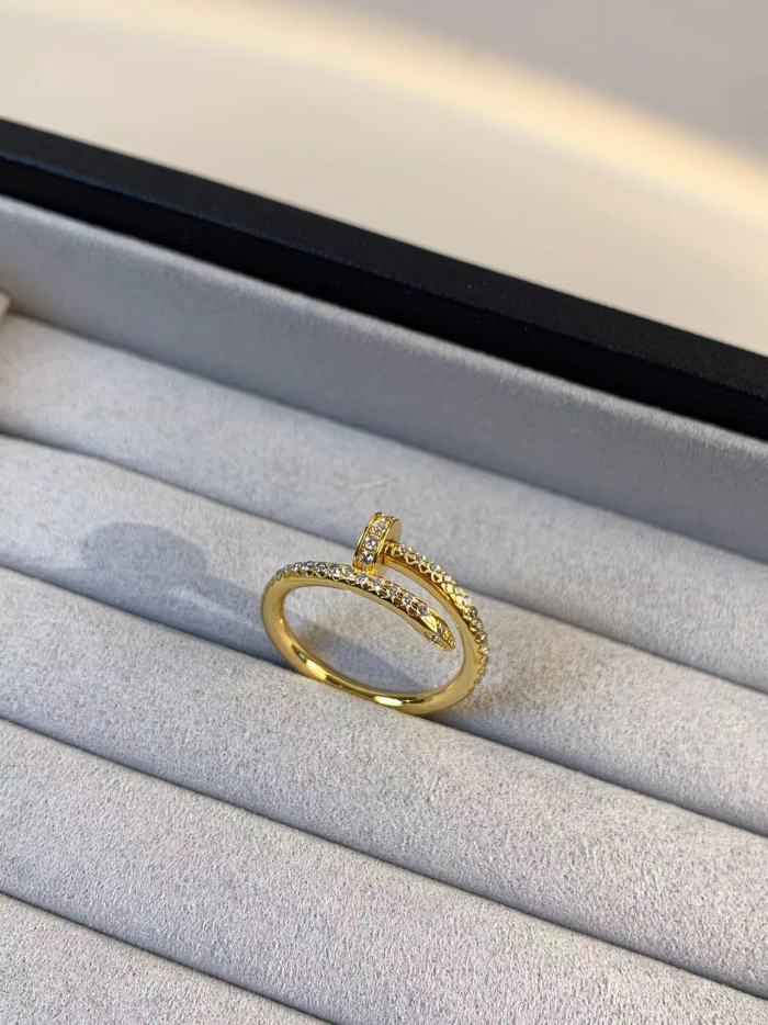 full diamond nail ring