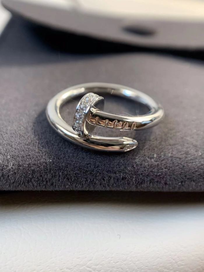 simple diamond nail ring