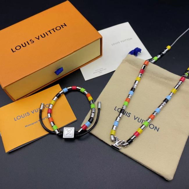 Colorful square logo Bracelet Necklace