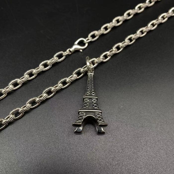 Iron Tower Pendant Necklace