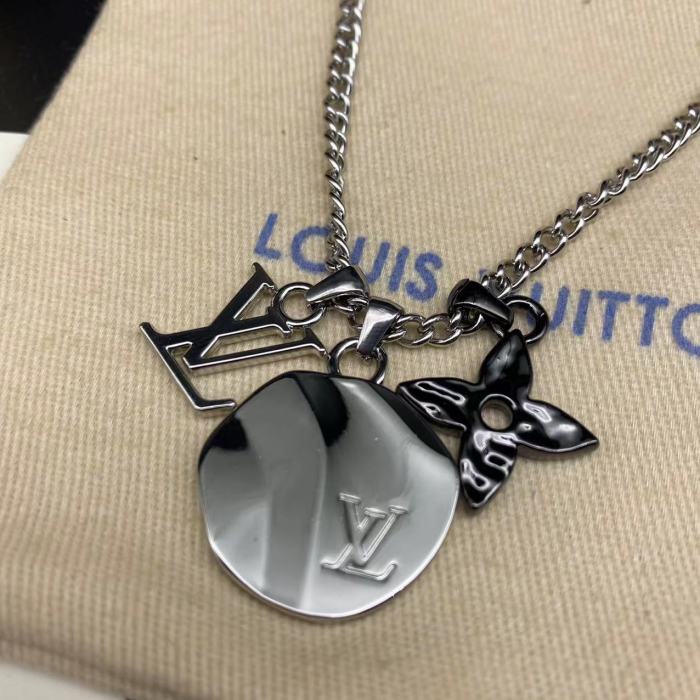 Circular logo pendant necklace