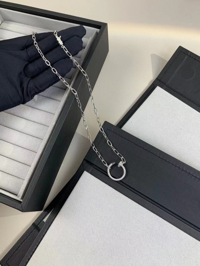 Full diamond nail necklace