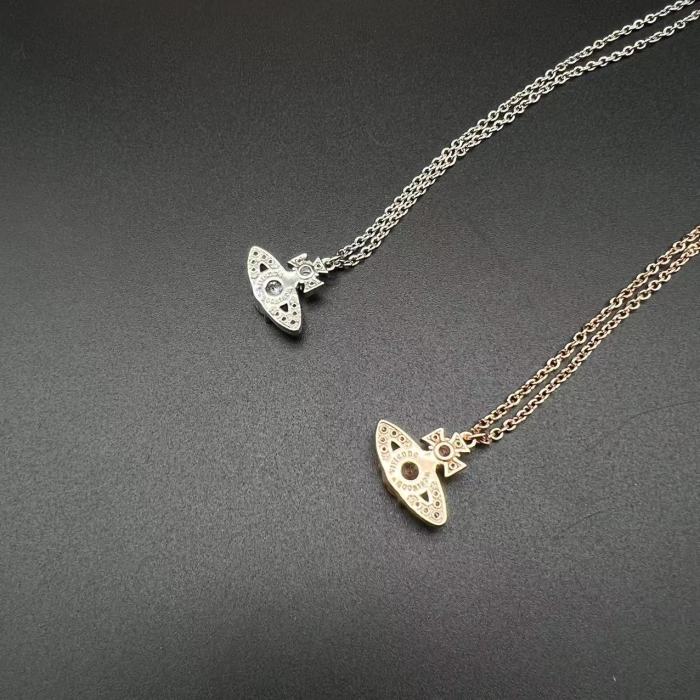 Vivienne Westwood 西太后吊坠项链加长线镀金系列真钻施家水钻高品质饰品