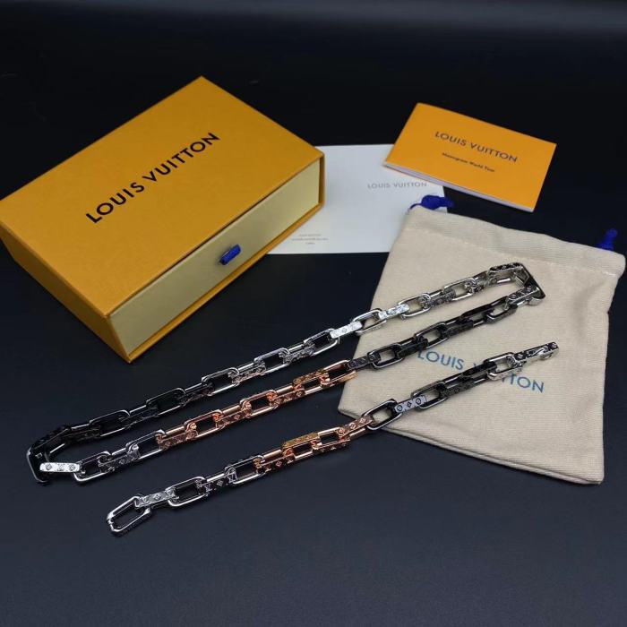 Three color patchwork bracelet necklace