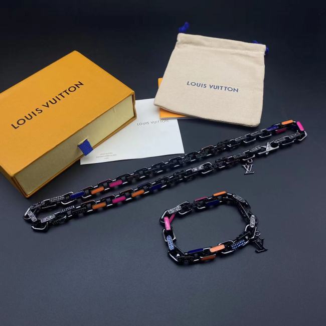 Chain diamond bracelet necklace