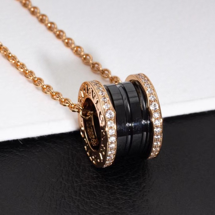 Black and white diamond necklace