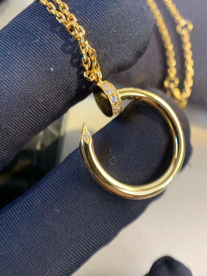 Small diamond nail necklace