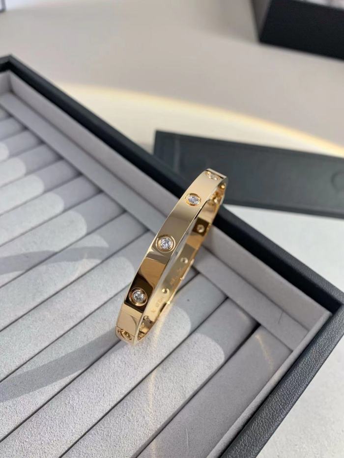 Three color ten Diamond Bracelet