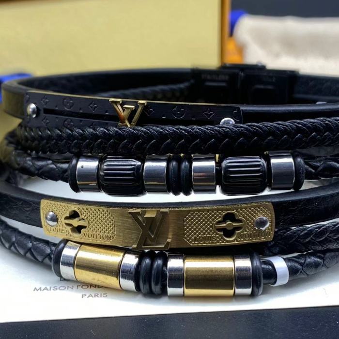 Three layer couple bracelet