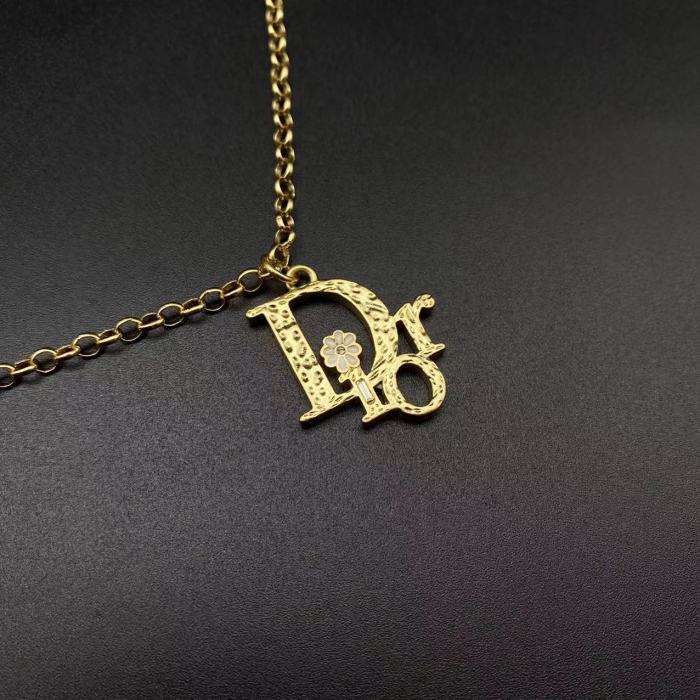 Small Flower Logo Pendant Necklace