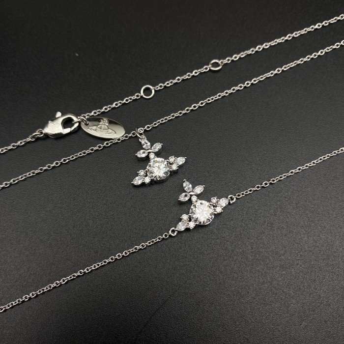 Full Diamond Flower Necklace/Bracelet