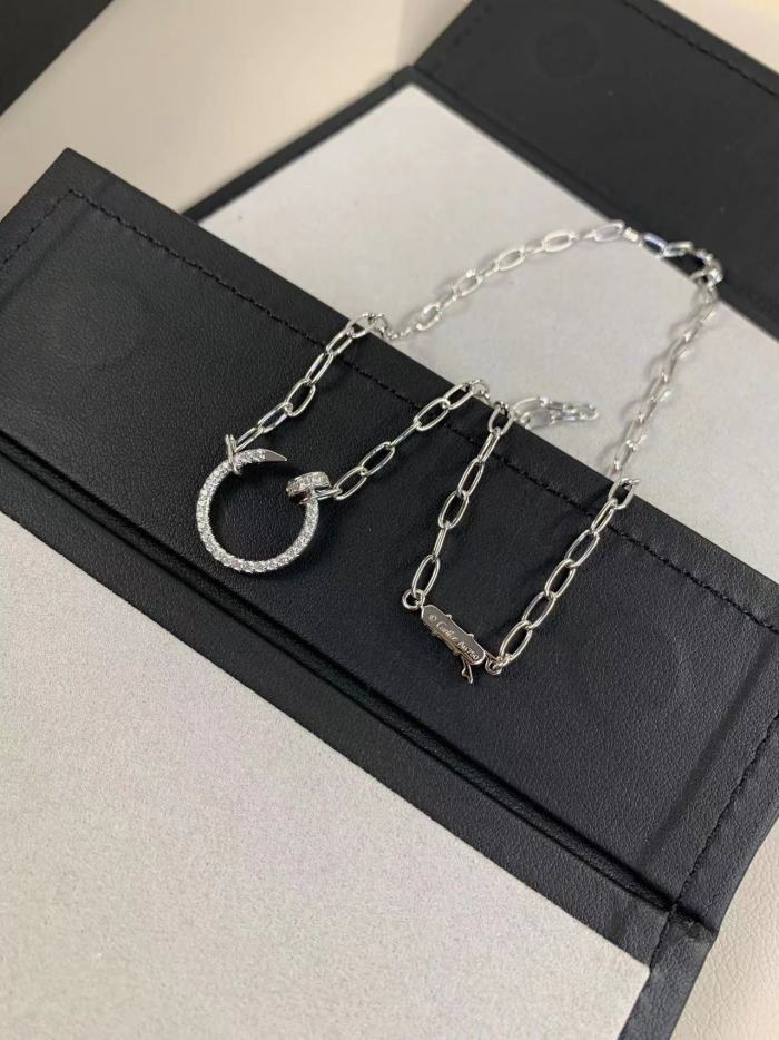 Full diamond nail necklace