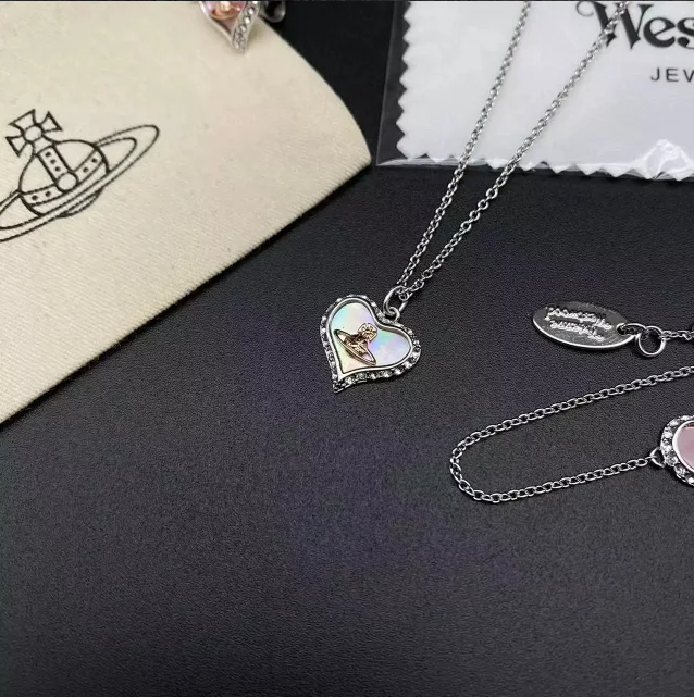 Pink shell love necklace/bracelet/stud earrings