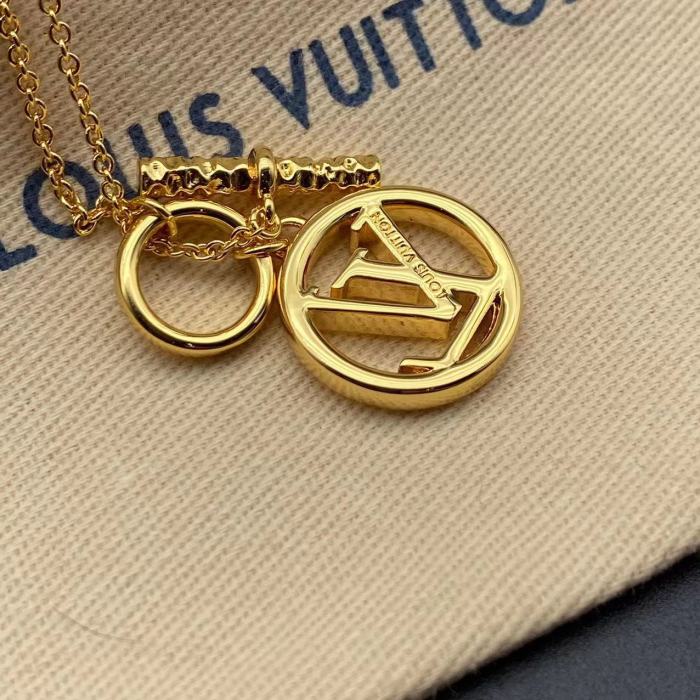 Gold three-dimensional Logo Necklace