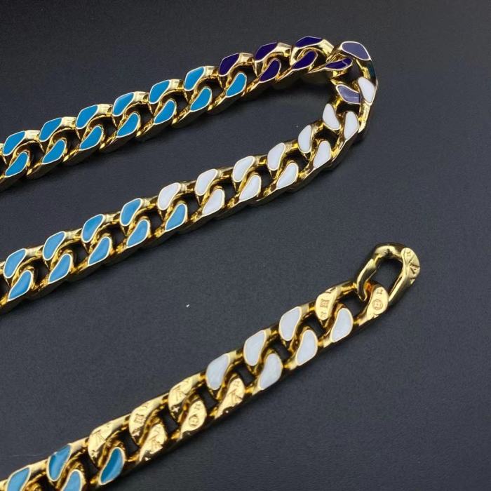 LV&NBA联名金色手链项链合集