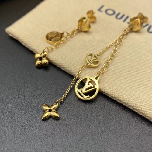 Gold flower three-dimensional Pendant Long chain earrings earrings