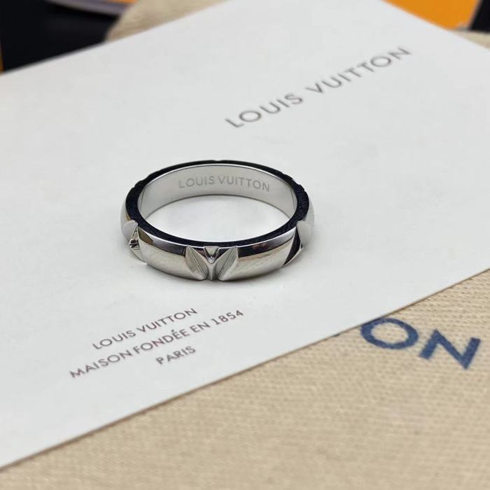 3D embossed titanium logo ring