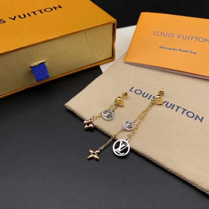 Flower three-dimensional Pendant Long chain earrings earrings