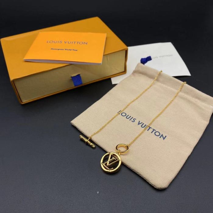 Gold three-dimensional Logo Necklace