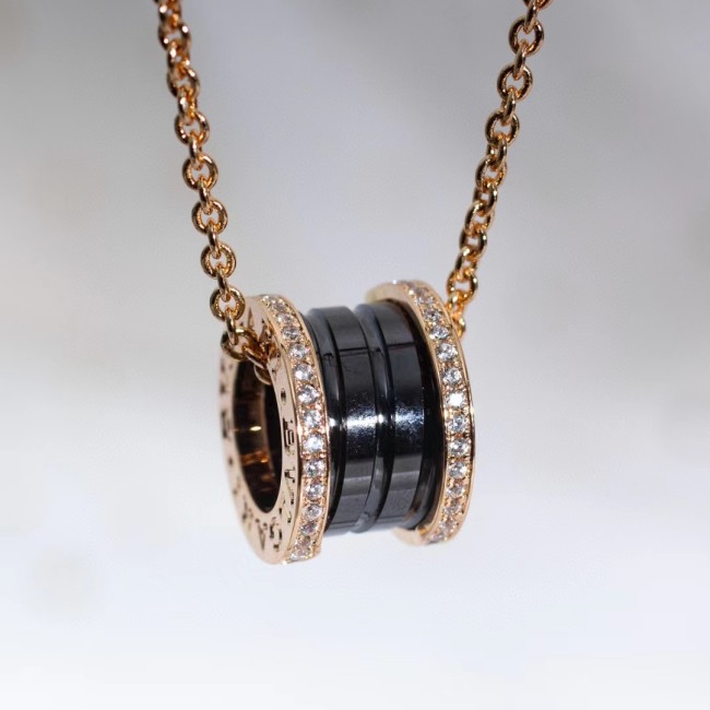 Black and white diamond necklace