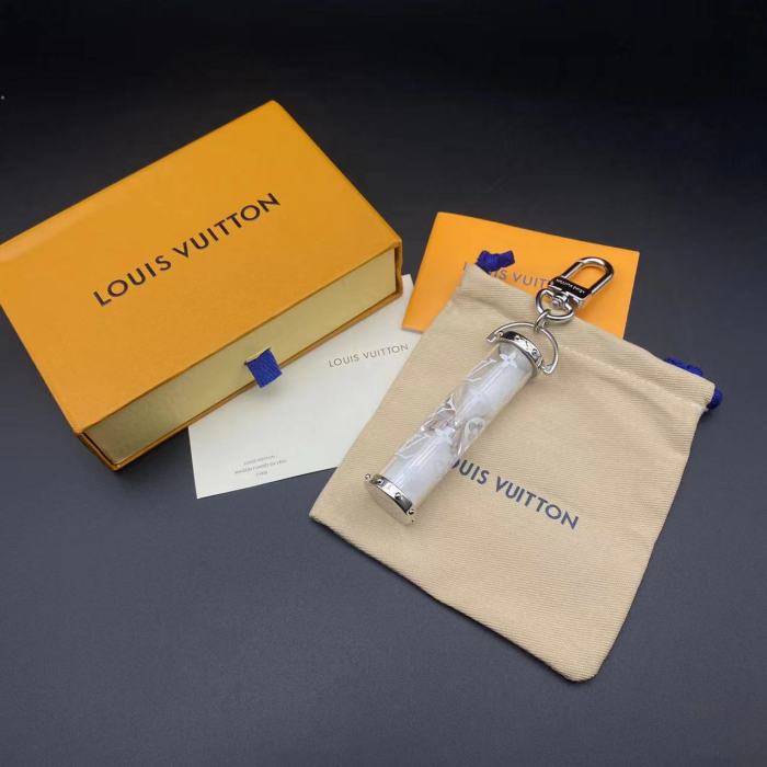 Acrylic transparent hourglass key chain