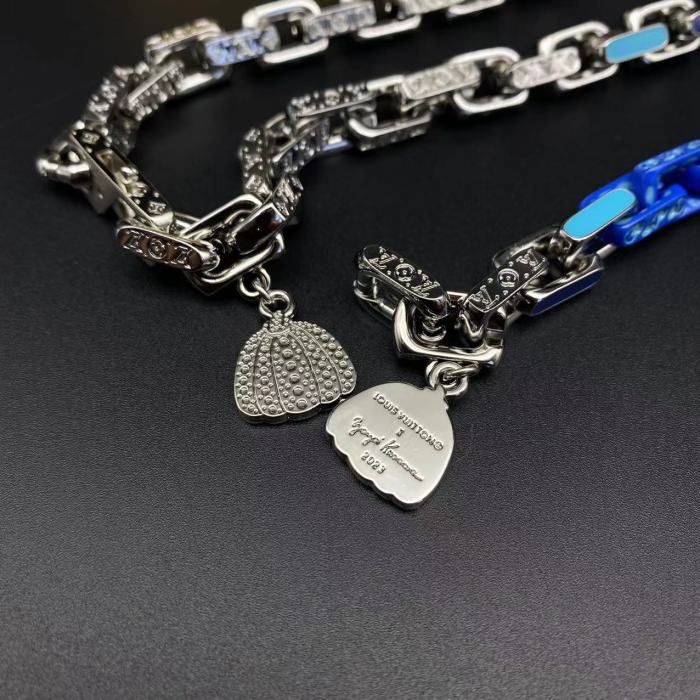 Blue Pumpkin Pendant Bracelet Necklace