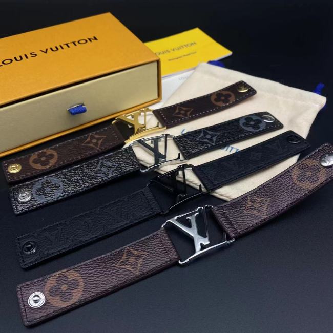 Logo leather bracelet