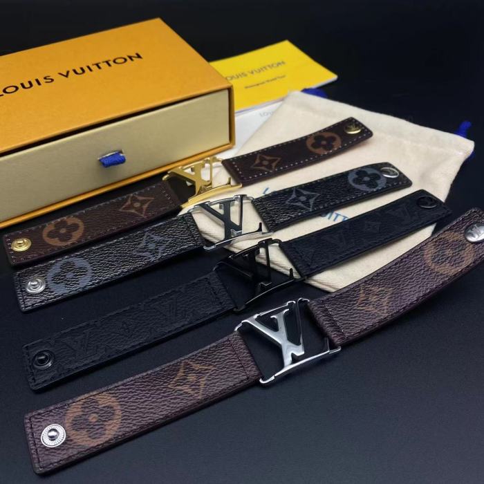 Logo leather bracelet