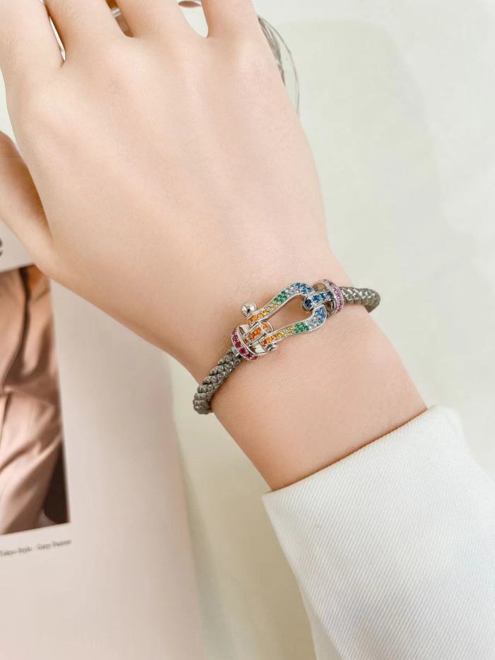 Precision Steel Nylon Bracelet Full Diamond Bracelet