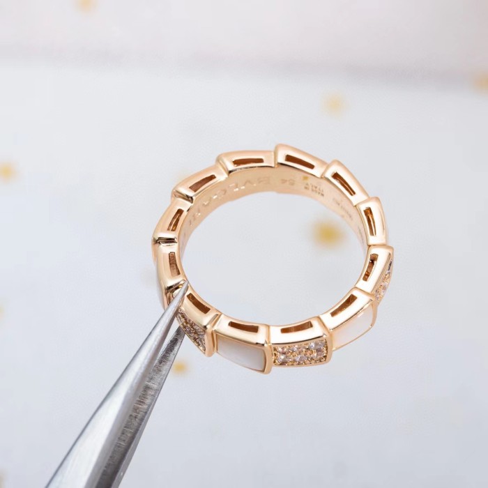 Multicolor gem snake ring