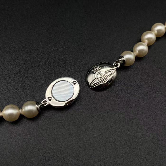 Western queen pearl diamond necklace