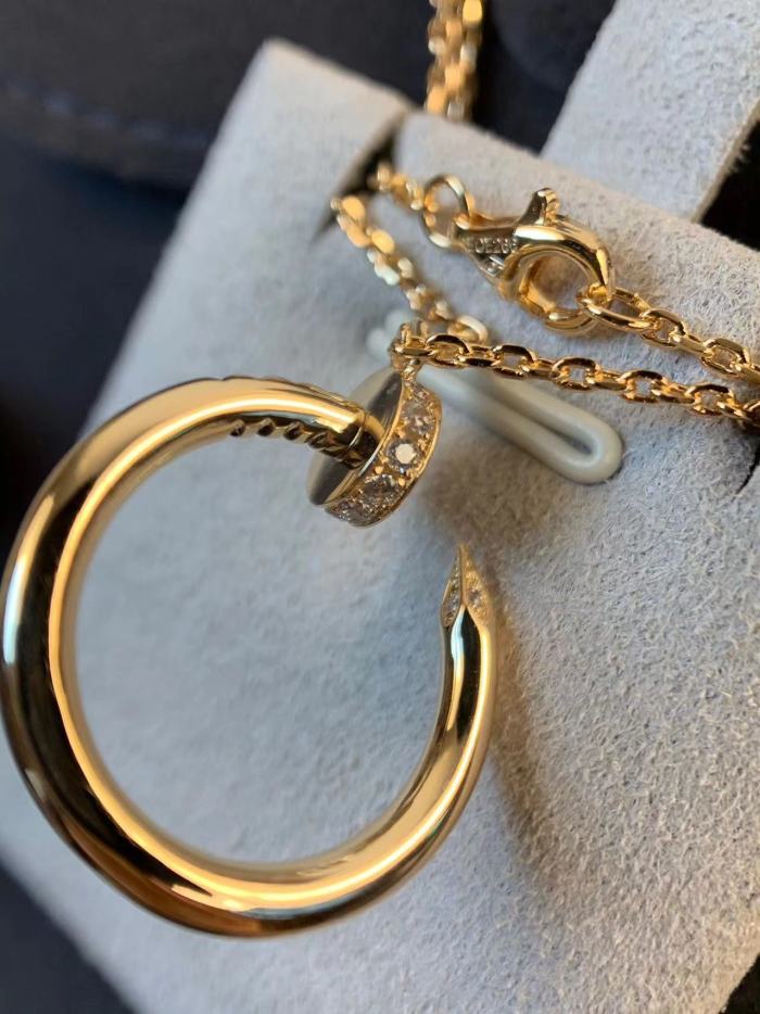 Small diamond nail necklace