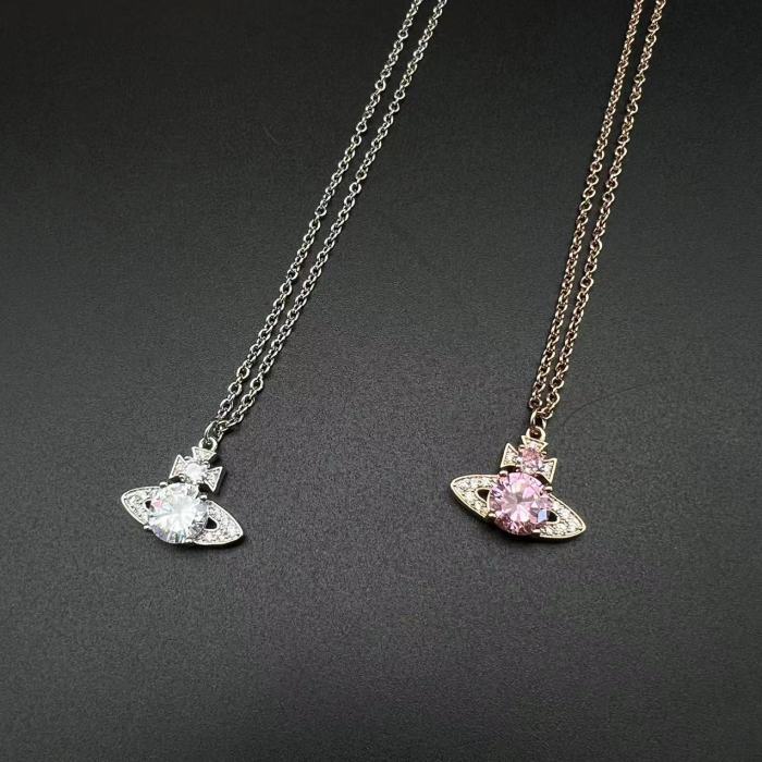 Vivienne Westwood 西太后吊坠项链加长线镀金系列真钻施家水钻高品质饰品