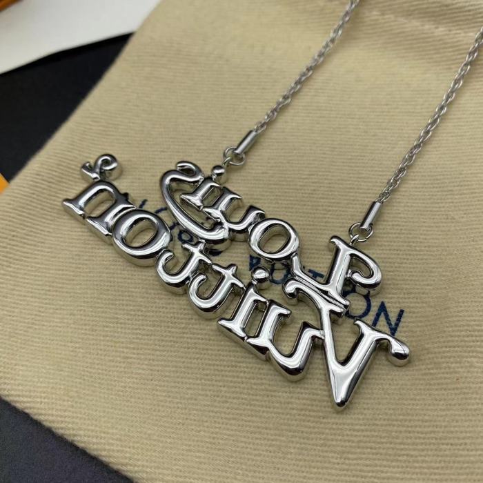 Logo diamond necklace