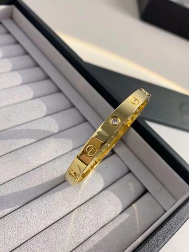 Tricolor smooth Bracelet with diamonds