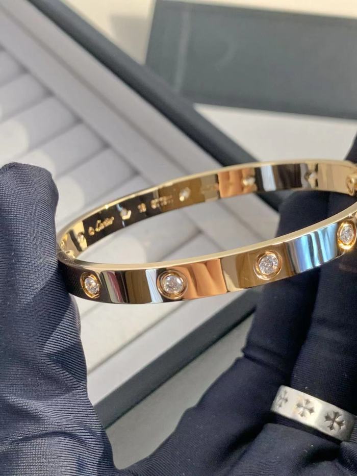 Three color ten Diamond Bracelet