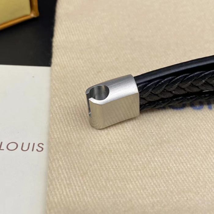 Black three-layer couple bracelet