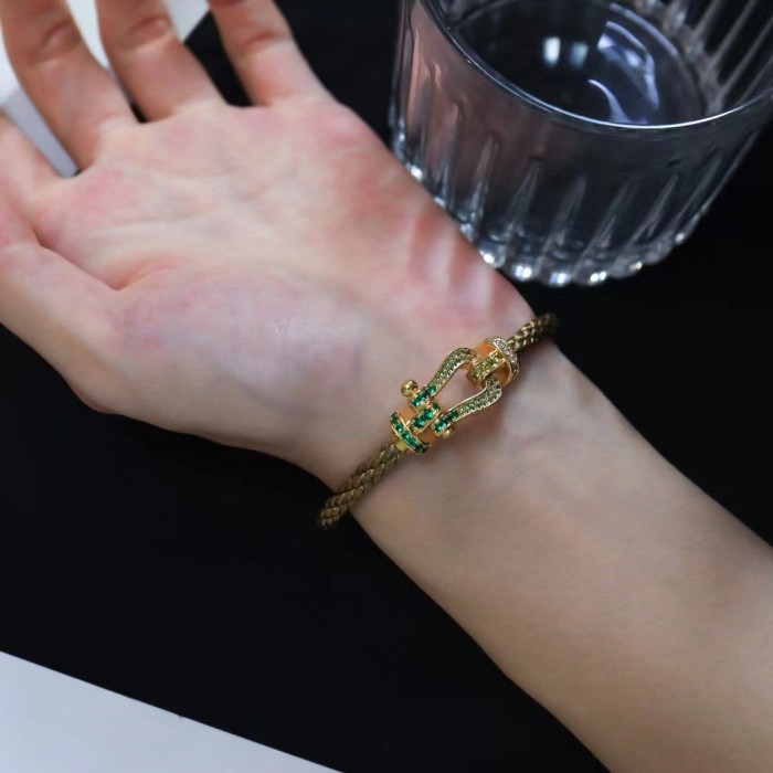 Precision Steel Nylon Bracelet Full Diamond Bracelet