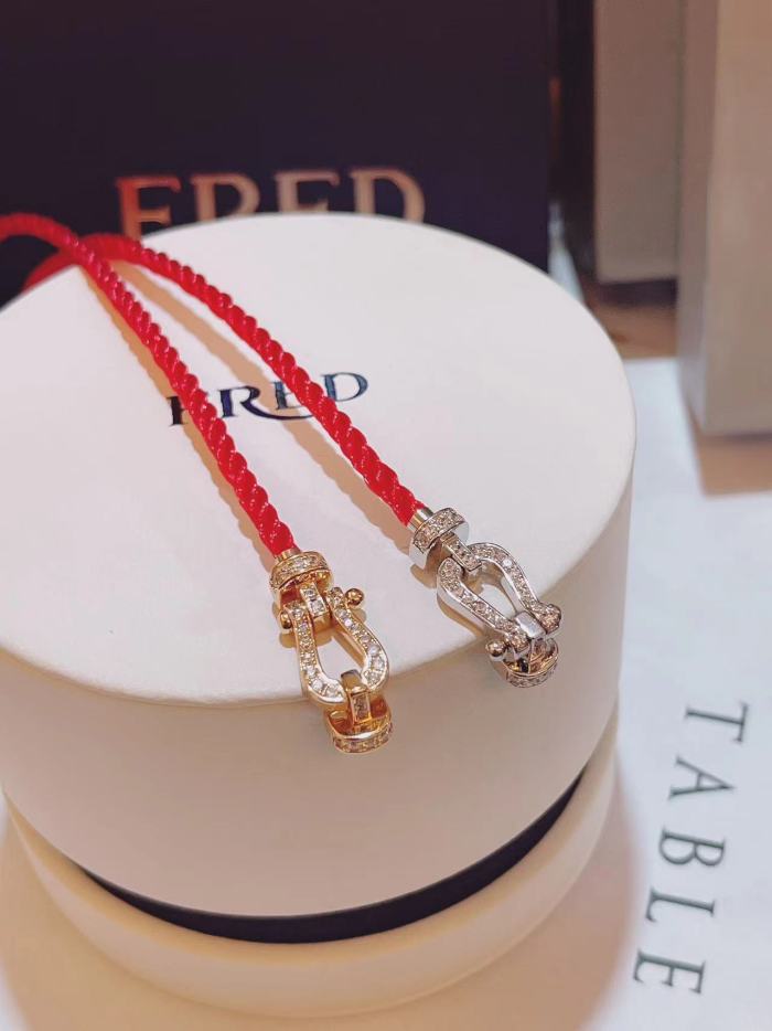 Small red nylon rope bracelet