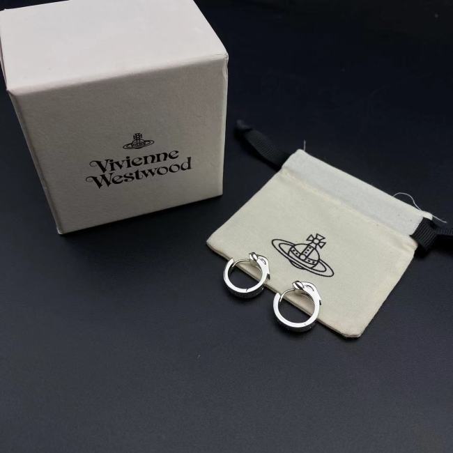 Circular text earrings