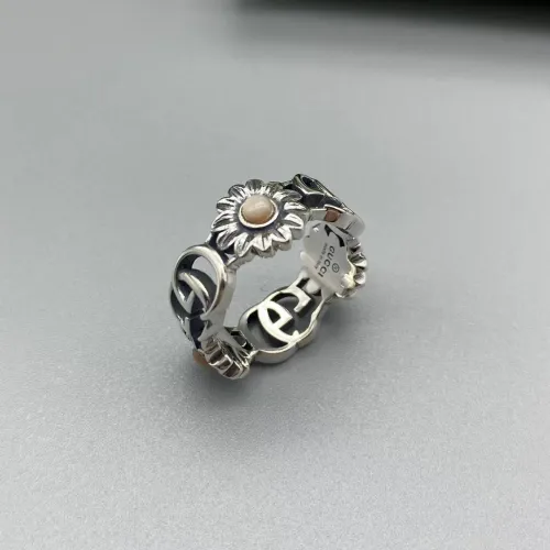 Floral Pink Stone Ring