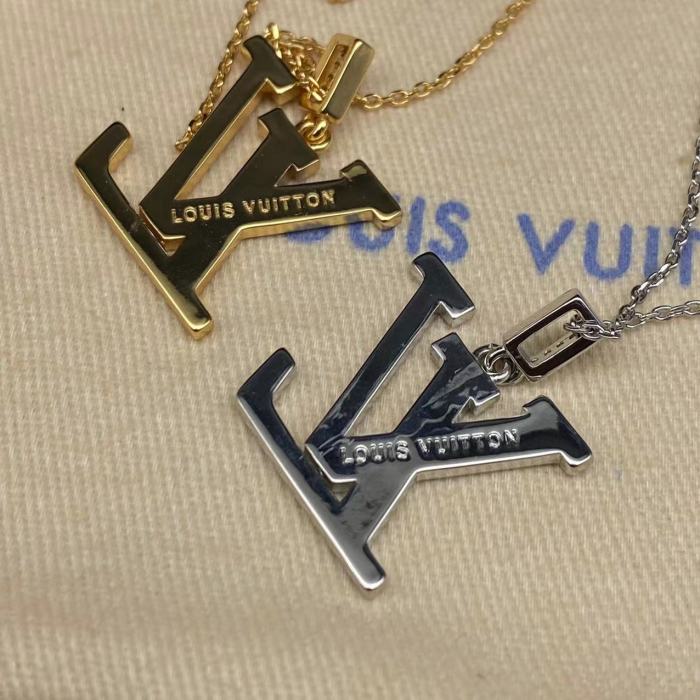 Diamond logo long necklace