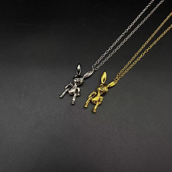 Sterling silver 925 gold-plated bunny necklace