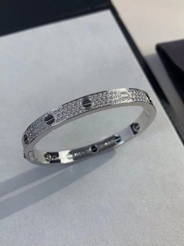 Three rows of diamond bracelets