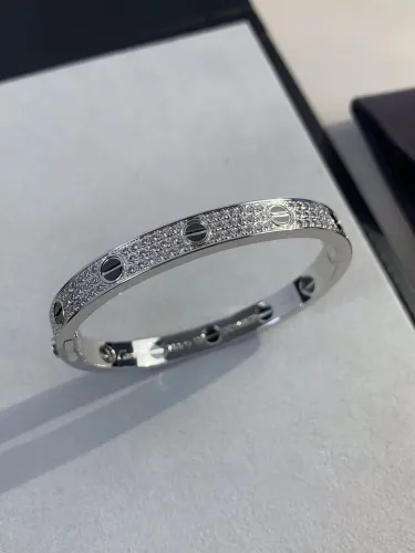 Three rows of diamond bracelets