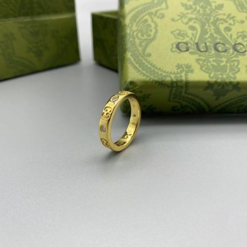 Two color gold plated diamond logo ring