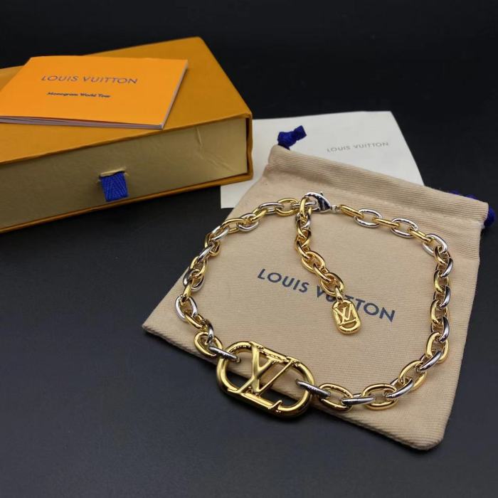 Two color chain three-dimensional logo Bracelet
