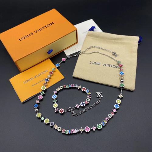 Colorful Flower Necklace Bracelet