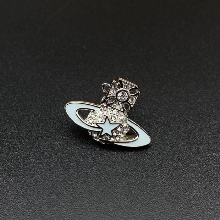 Red crooked heart earrings/blue shooting star earrings