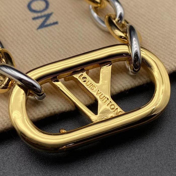 Two color chain three-dimensional logo Bracelet